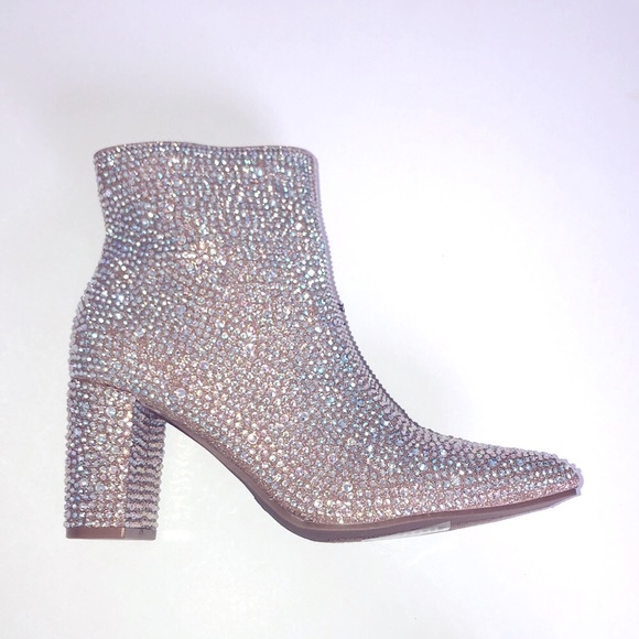 ๐HP๐Restock๐New Sparkle Glam Gold Rhinestone Boots - Picture 9 of 9